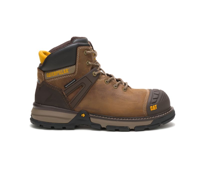 Caterpillar Excavator Superlite Waterproof Nano Toe - Sicherheitsstiefel Herren Dunkel - Schweiz PTU